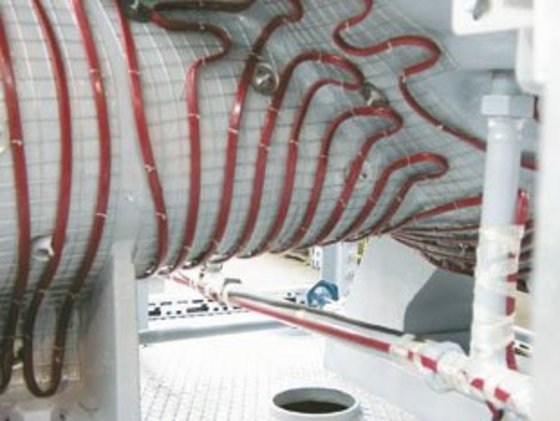 Ausführungsbeispiel elektrische Begleitheizung: Heizbänder